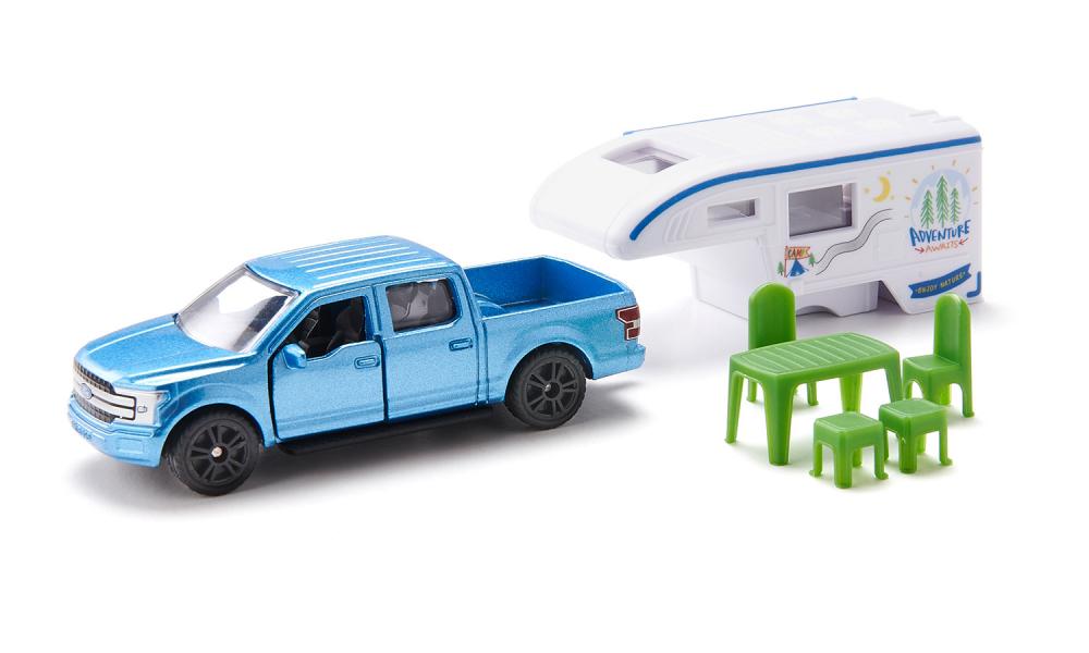 Ford F150 pick-up camper - Siku - 3 ans et plus - Camion avec camper déposé et accessoires