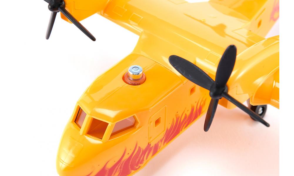 Avion anti-incendie jaune et rouge - Bombardier d’eau - Siku - 3 ans et plus - Nez de l'avion, hélice et bouchon de remplissages