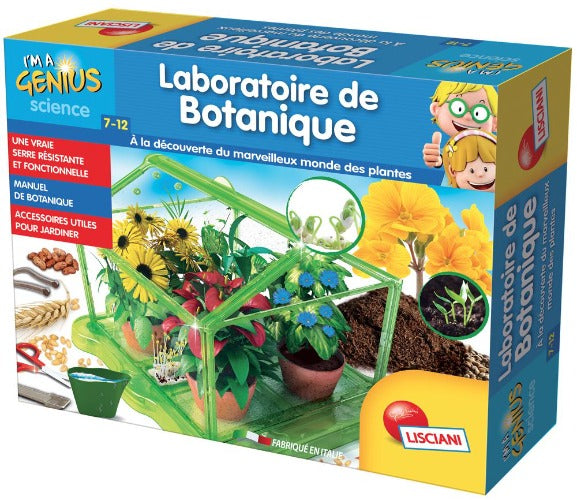 Laboratoire de botanique I'm a Genius - Lisciani - Serre à assembler et matériels pour faire pousser les plantes - Devant de la boîte