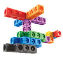 100 Cubes De Connexion Transparents Edxeducation - 2 Cm - 10 Couleurs - Pour Tables Lumineuses, Mathématiques, Construction - À Partir De 3 Ans - 4