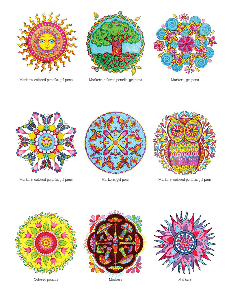 Mandalas Nature mandalas - Design Originals - 72 pages - Exemples de coloriages terminés