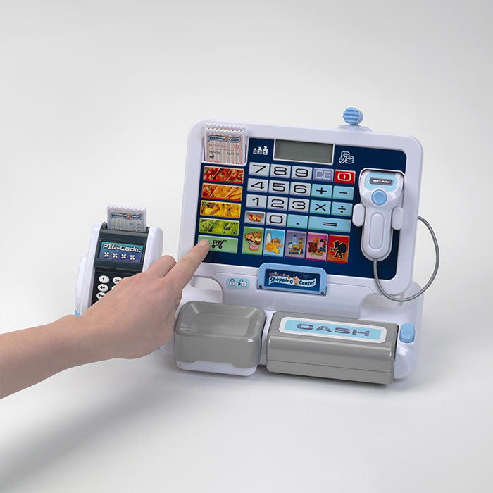 Caisse enregistreuse avec tablette et fonctions électroniques - Klein - 3 ans et plus - 3 piles AAA - Touches imagées de la tablette tactile