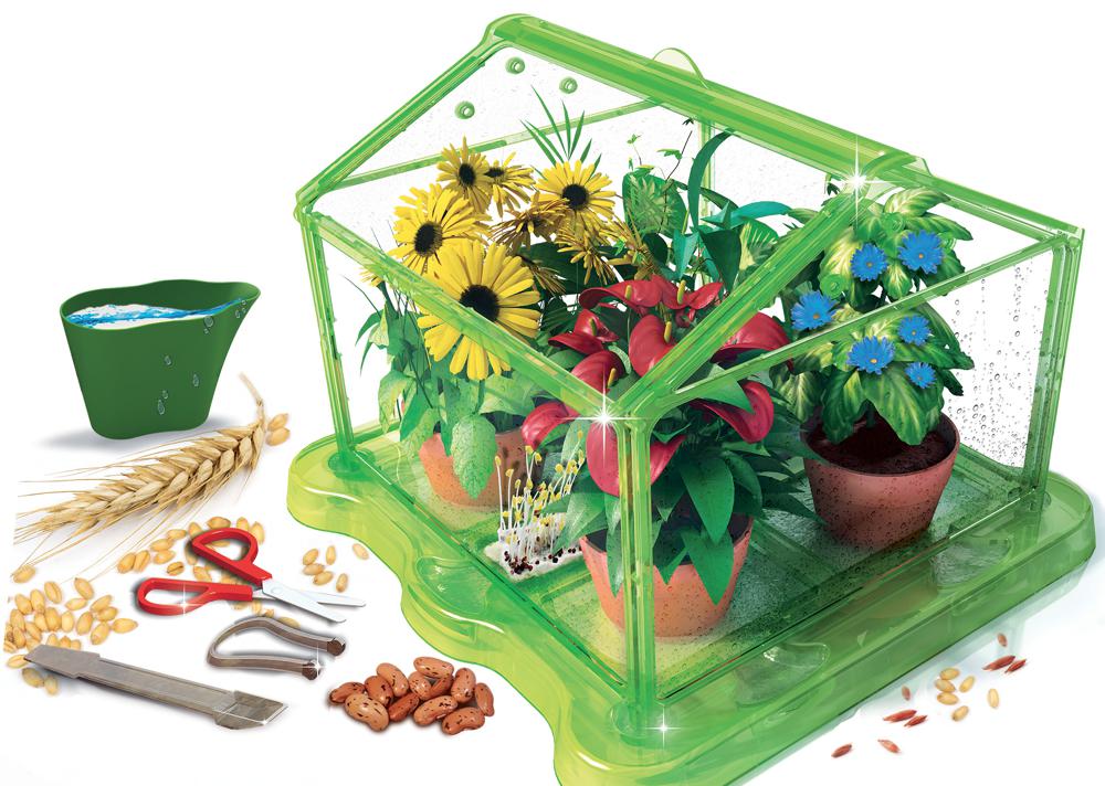aboratoire de botanique I'm a Genius - Lisciani - Serre à assembler et matériels pour faire pousser les plantes - Serre assemblée et contenu de la boîte