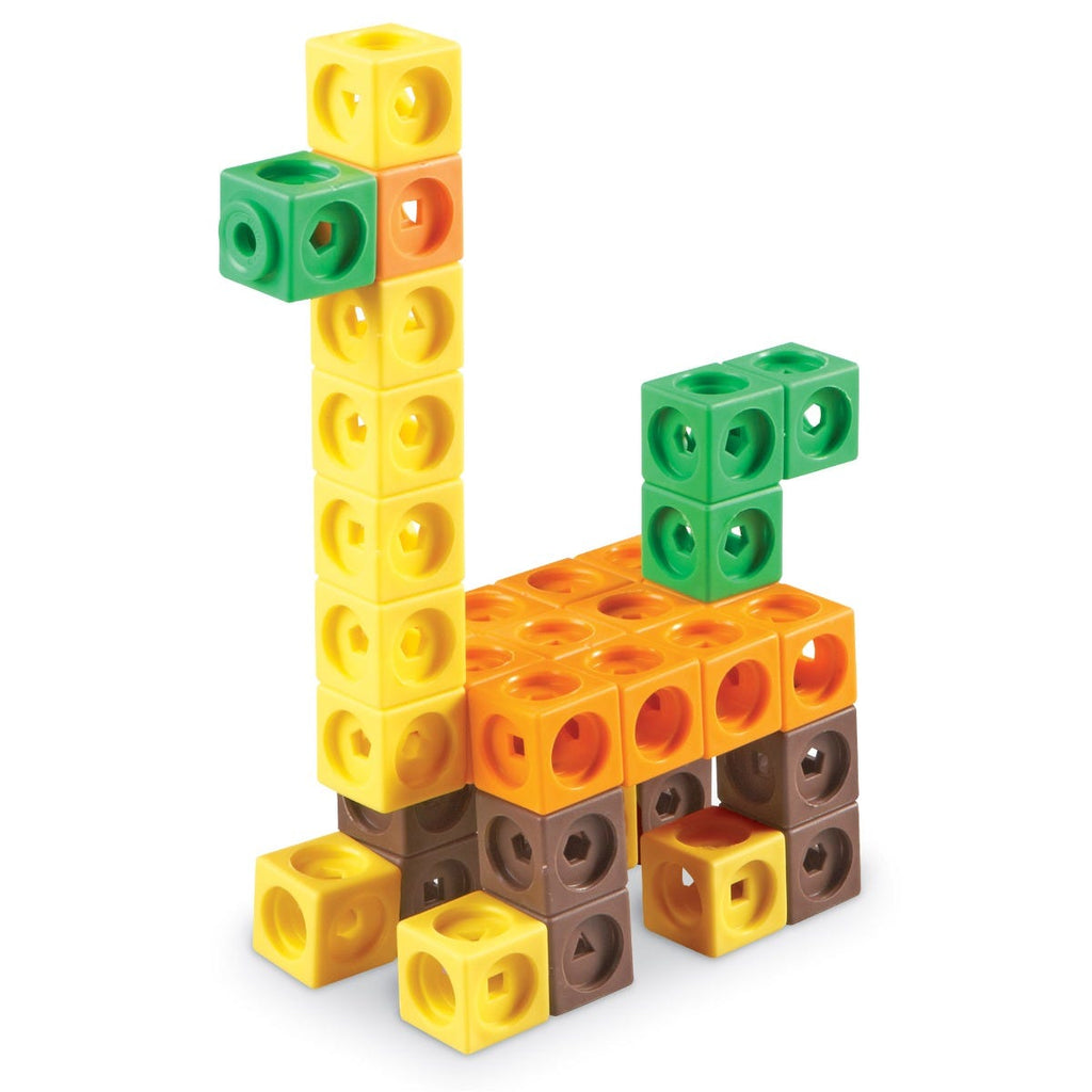 Cubes MathLink - Big Builders - 200 pièces - Learning Resources - STEM - 5 ans et plus - Chef d'oeuvre Girafe