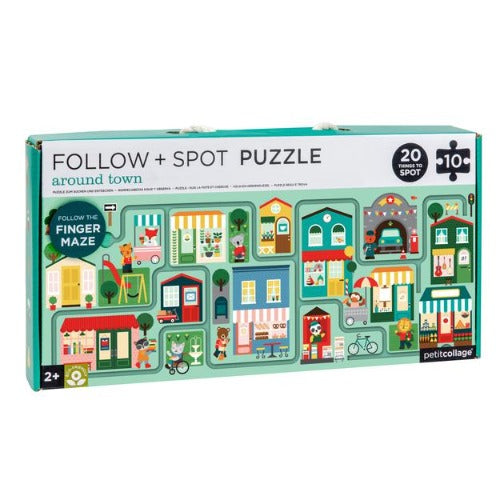 Autour de la ville - Follow and spot puzzle - Petit collage - 2 ans et plus