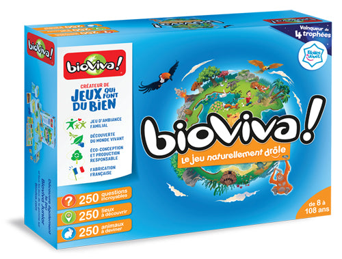 Bioviva - Le jeu FR - Vainqueur de 13 concours internationaux - Jeu de société sur la Nature -  Histoire incroyable de la Vie sur Terre -  8 ans et plus -  2 à 6 joueurs  -  Partie de 40 min.utes