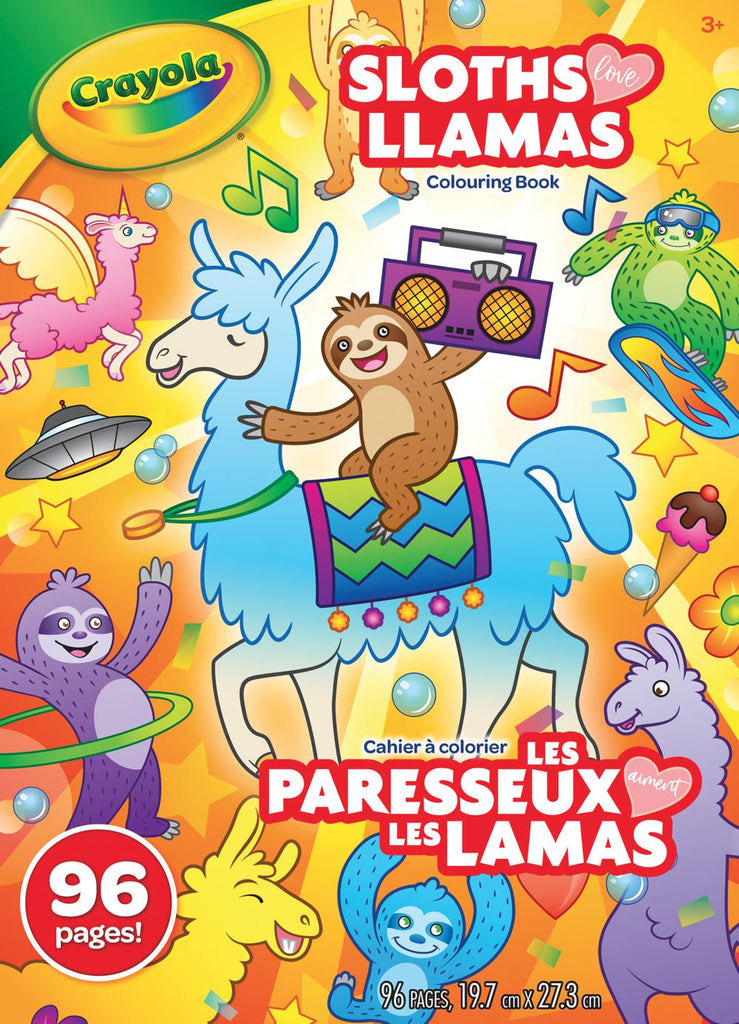 Cahier à colorier - Crayola - 96 pages - 3 ans et plus - Les Paresseux aiment les Lamas