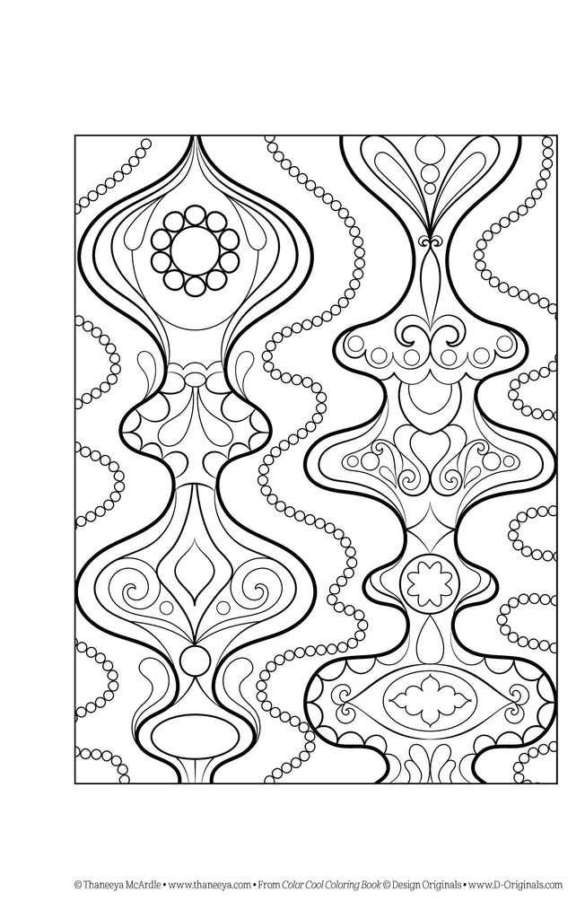 Mandalas Color Cool - Design Originals - 64 pages - Exemple d'une page intérieure