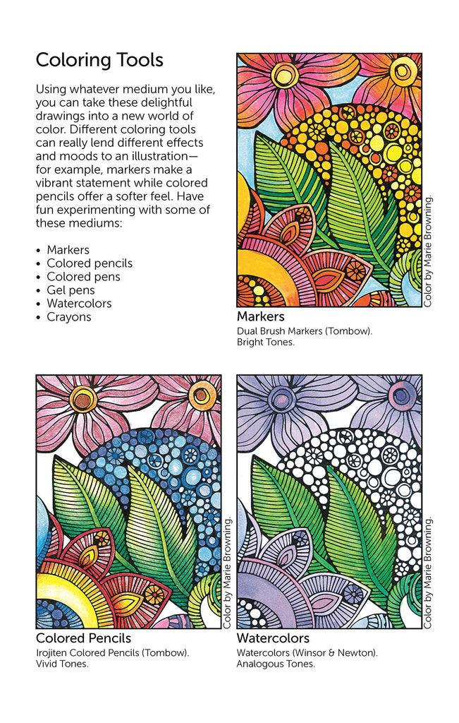 Mandalas Color Joy - Design Originals - 64 pages - Page d'instructions