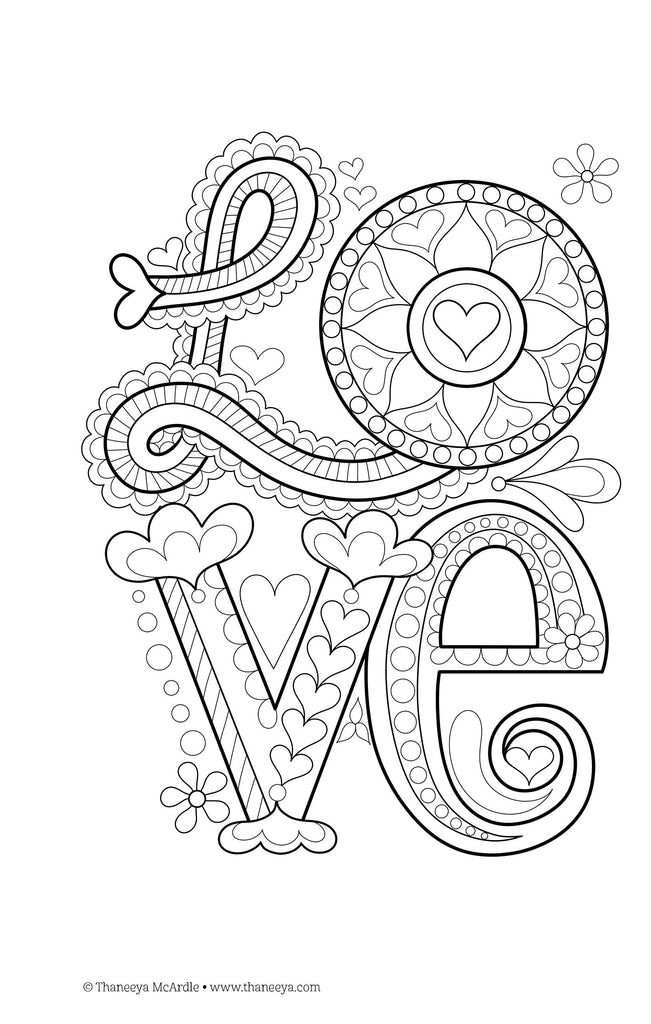 Mandalas Color Love - Design Originals - 64 pages - Exemple d'une page intérieure