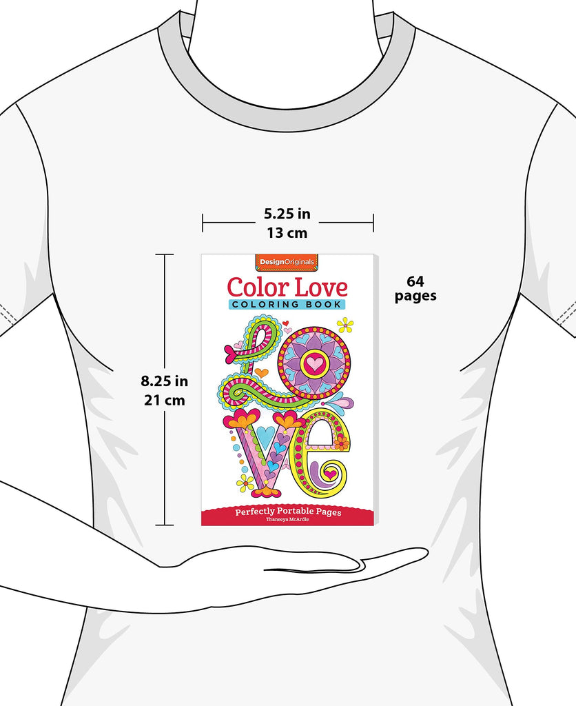 Mandalas Color Love - Design Originals - 64 pages - Dimensions