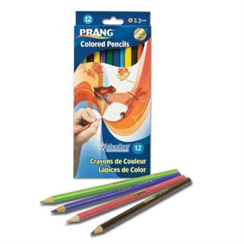 Crayons de couleur Prang 12 couleurs vives Crayons pré-taillés PMA et AP certifiés non toxiques 12 crayons par boite
