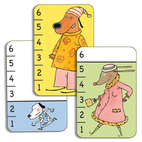 Jeu de cartes Djeco - Bata-Waf - Jeu de bataille - 3 à 6 ans, 2 à 4 joueurs, partie de 10 minutes - Exemples de cartes