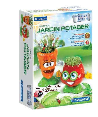 Crée ton jardin potager FR - Clementoni - Coffret scientifique pour découvrir les joies du jardinage - 6 ans et plus