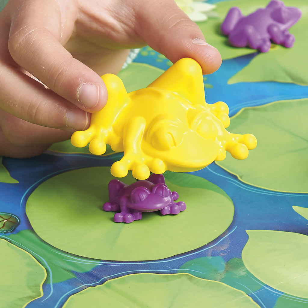 L'Odyssée des Grenouilles - Smart Games - Amène ta famille de grenouilles de l'autre côté de l'étang sans te faire dévorer par le poisson - Exemple de grenouille