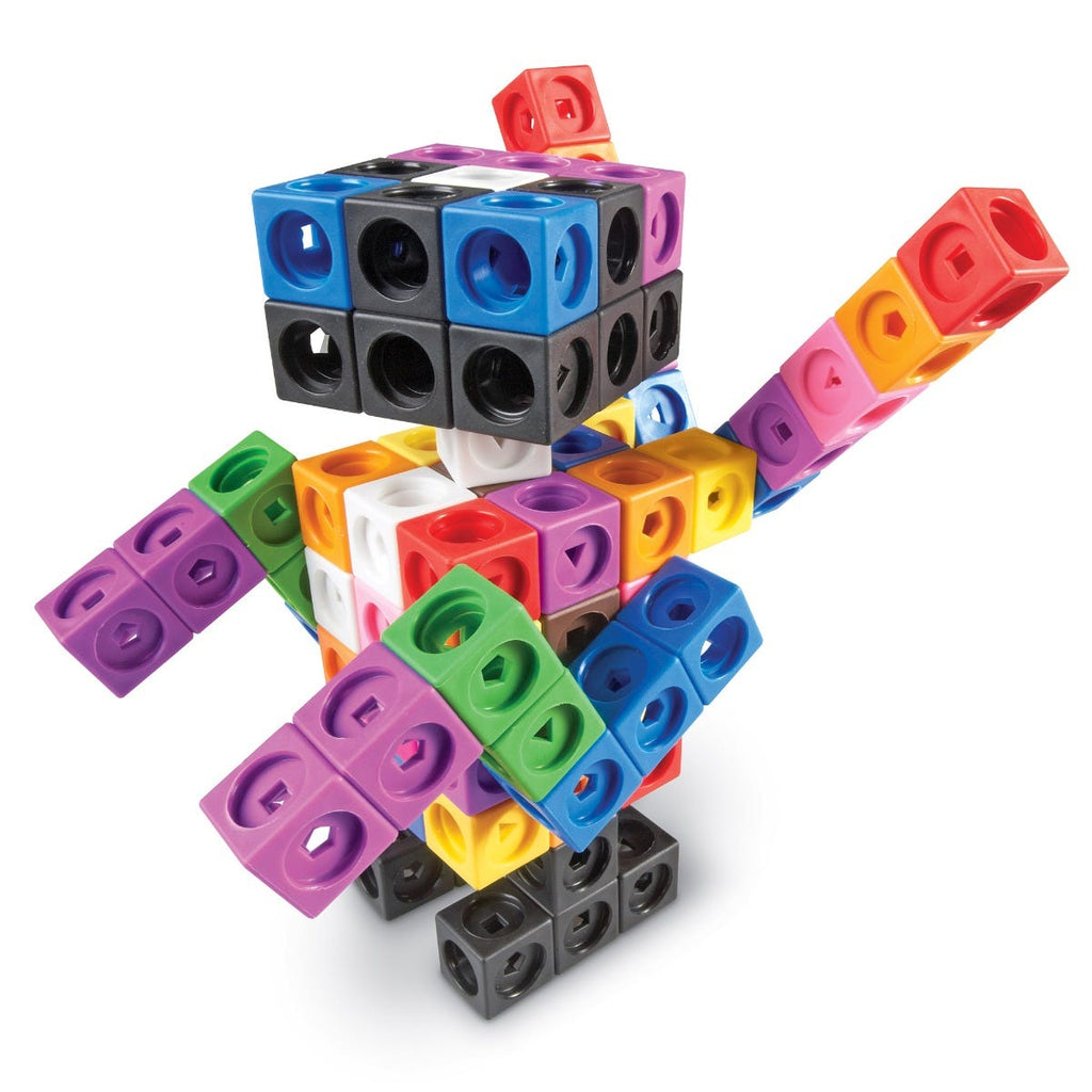 Cubes MathLink - Big Builders - 200 pièces - Learning Resources - STEM - 5 ans et plus - Chef d'oeuvre Robot