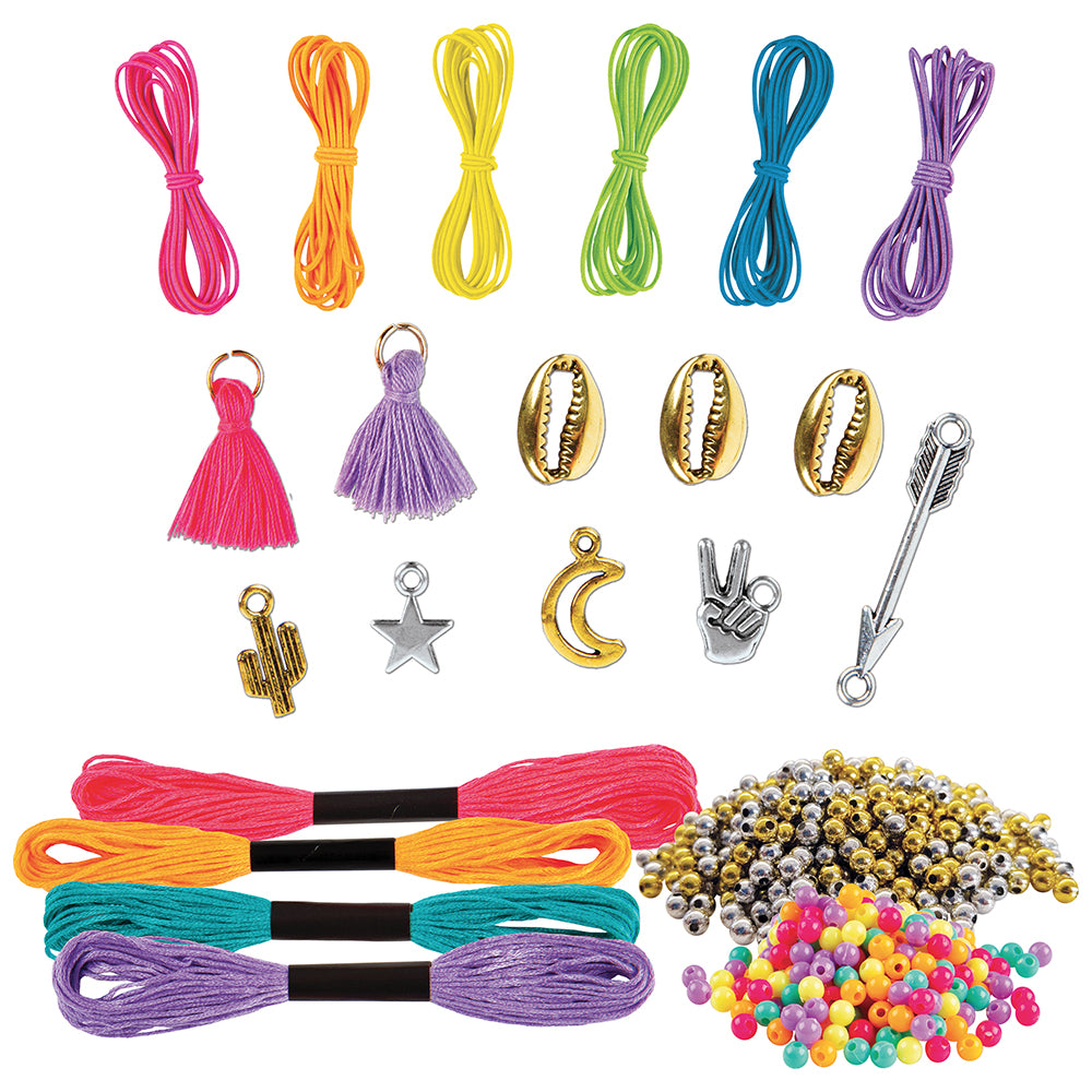 Sooo Many Bracelets - Bracelets de l'amitié - Fashion Angels - 8 ans et plus - Permet la conception de 35 bracelets: des bracelets élastiques et des bracelets d'amitié en soie - Contenu de la boîte