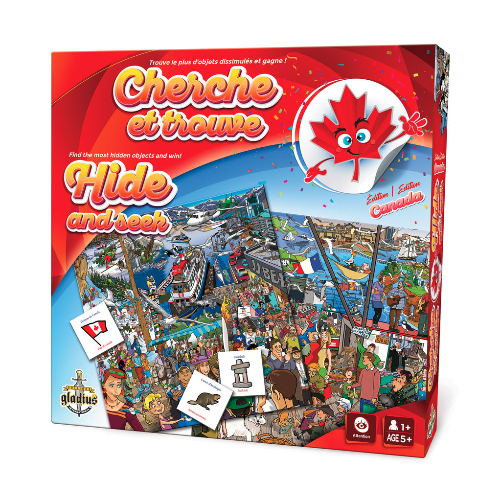 Cherche et trouve - Canada - Gladius - 5 ans et plus - Visite du Canada - Observation et concentration