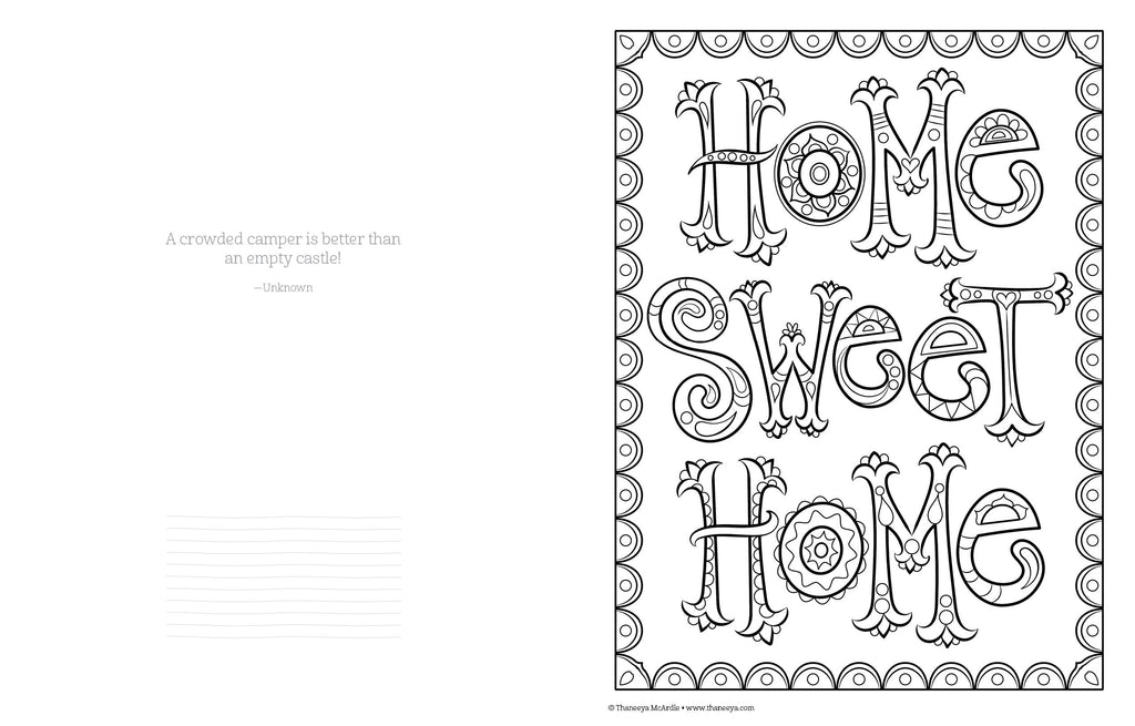 Mandalas Happy Campers - Design Originals - 72 pages - Exemple d'une page intérieure