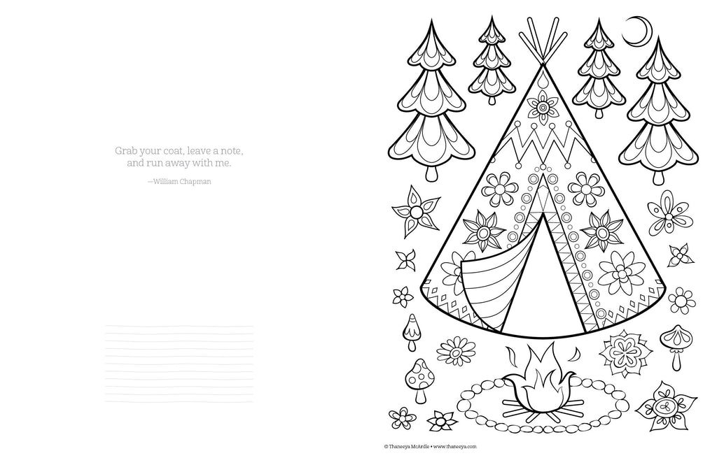 Mandalas Happy Campers - Design Originals - 72 pages - Exemple d'une page intérieure