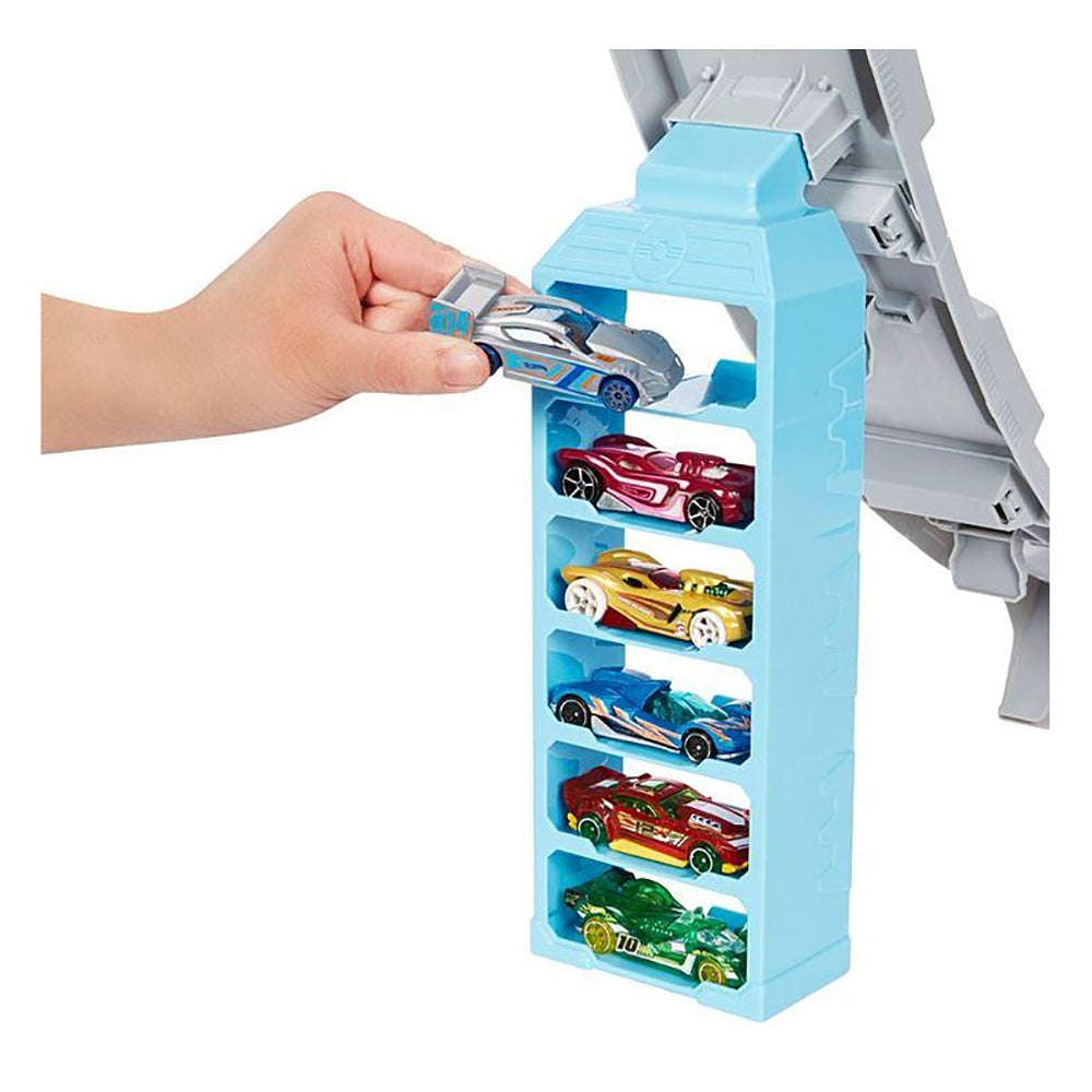 Hot Wheels Action Coffret Piste Ouragan avec propulseur et loopings pour courses et cascades, une petite voiture incluse, jouet pour enfant, CDL45 Hot Wheels Action Coffret Piste Ouragan avec propulseur et loopings pour courses et cascades, une petite voiture incluse, jouet pour enfant, CDL45