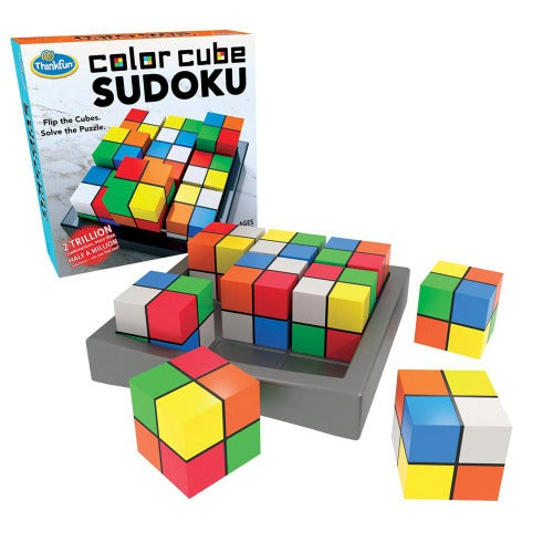 Cubes couleur Sudoku - Thinkfun - Adaptation couleur du célèbre Sudoku - 8 ans et plus - Contenu de la boîte
