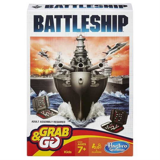 Le jeu Bataille navale classique en format voyage Grab & Go - Hasbro - 7 ans et plus - Devant de la boîte
