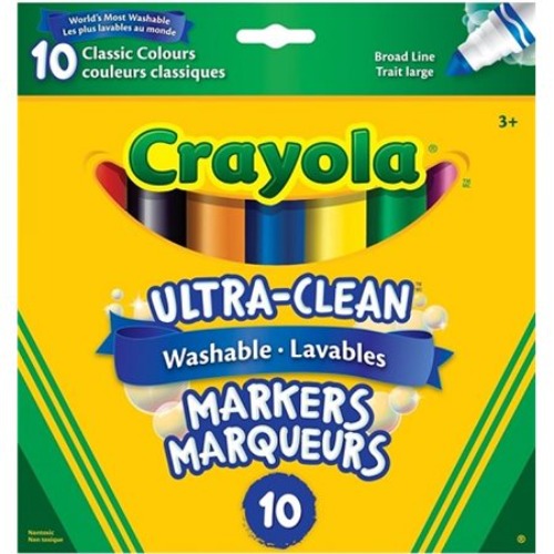 Marqueurs Originaux - Crayola - Pointe conique large - 10 marqueurs lavables